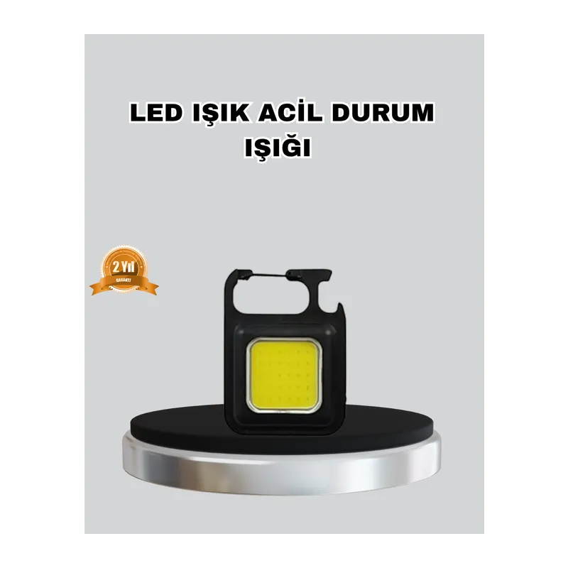 USB Şarjlı 800 Lümen LED Fener – Mini Boy, 3 Işık Modlu, Anahtarlık Tipi El Feneri