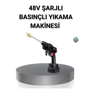 Kablosuz Basınçlı Yıkama Makinesi – 48V Güçlü Motor, 2 Pil ve Köpük Hazneli