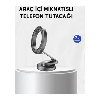 Manyetik Katlanabilir Araç Telefon Tutucu – MagSafe Uyumlu, 360° Ayarlanabilir, Güçlü Mıknatıs