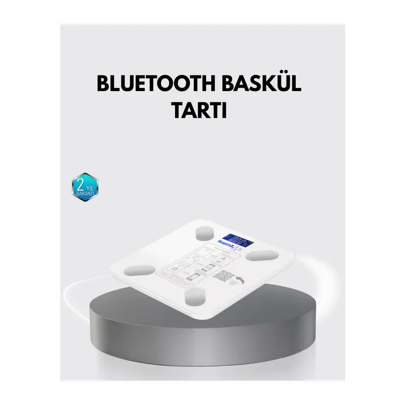 Bluetooth Akıllı Tartı – 8 Fonksiyonlu Dijital Baskül, 180 kg Kapasiteli