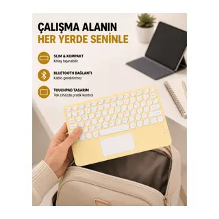 Kablosuz Bluetooth Klavye – Slim Taşınabilir Tasarım