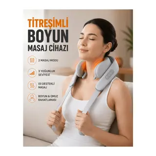 Boyun Masaj Aleti Biyonik Yoğurma Teknolojili 1800mAh Şarjlı
