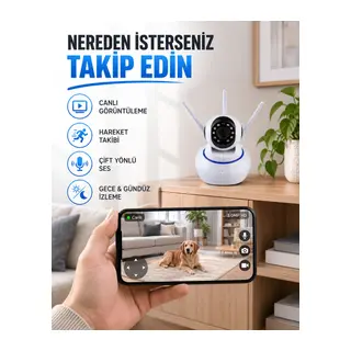 Akıllı IP Güvenlik Kamerası – 1080P HD, Gece Görüşlü, Hareket Algılamalı Yeni Nesil