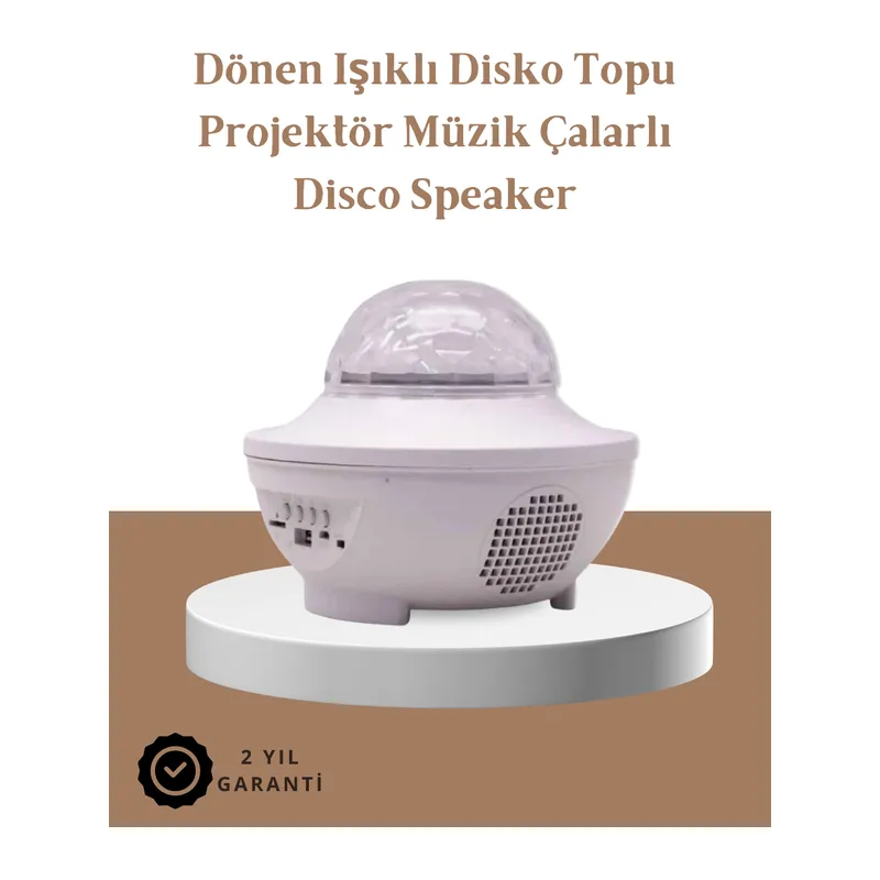 Müzik Ritimli Işık Değişimi & Dönen Dalga Efekti – Galaxy Projektör