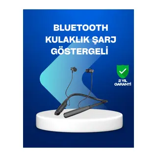 Boyun Askılı Kablosuz Bluetooth Kulaklık – Aktif Gürültü Önleme, LCD Ekranlı