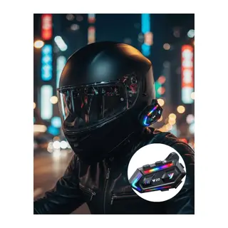 IPX6 Su Geçirmez Intercom 1000m Bağlantı 1000mAh Batarya RGB Işıklı