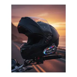 16 Mod RGB Işıklı Motosiklet Intercom Çift Telefon Destekli