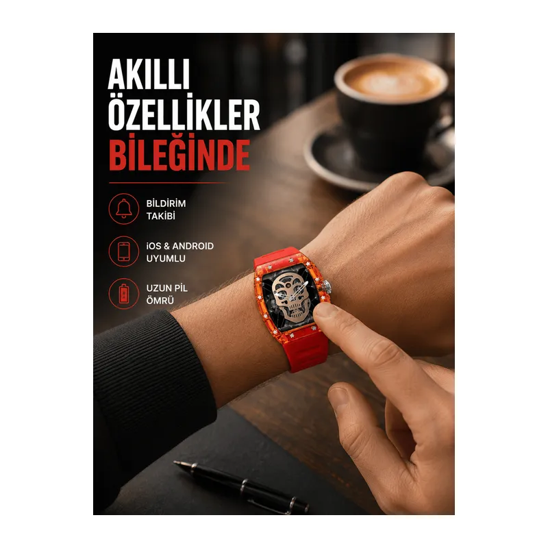 Manyetik Şarjlı Akıllı Saat iOS Android Uyumlu Yeni Nesil