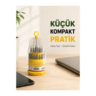 Hassas Tornavida Seti Kaymaz Saplı Elektronik Onarım Seti