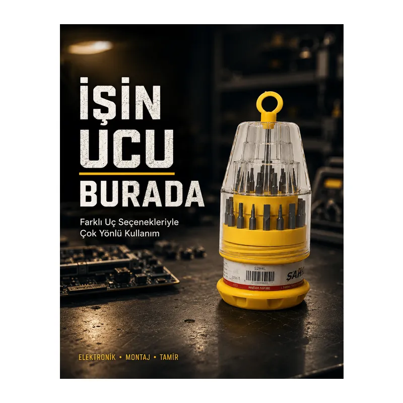 Ateşe Dayanıklı Tornavida Seti Elektronik Tamir İçin Çok Uçlu