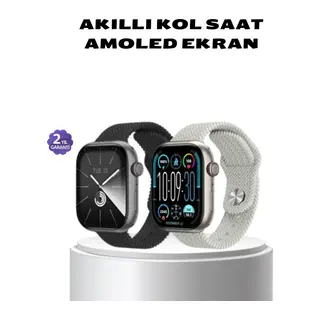 Akıllı Saat Kablosuz Şarjlı Bluetooth 5.2 Arama Bildirim Sesli Asistan 420 mAh