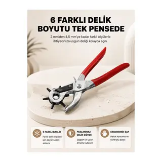 Delme Pensesi 6 Başlıklı Çok Amaçlı Paslanmaz Çelik Ergonomik