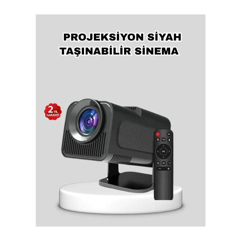 Akıllı Projeksiyon Cihazı HDMI USB Bağlantılı Taşınabilir Enerji Tasarruflu