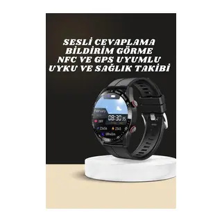 Akıllı Saat Amoled Ekran Metal Ve Deri Kordonlu Uyku ve Sağlık Takibi Titreşimli