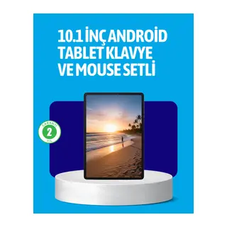 Android 15 Tablet Klavyeli Mouse’lu Profesyonel Set