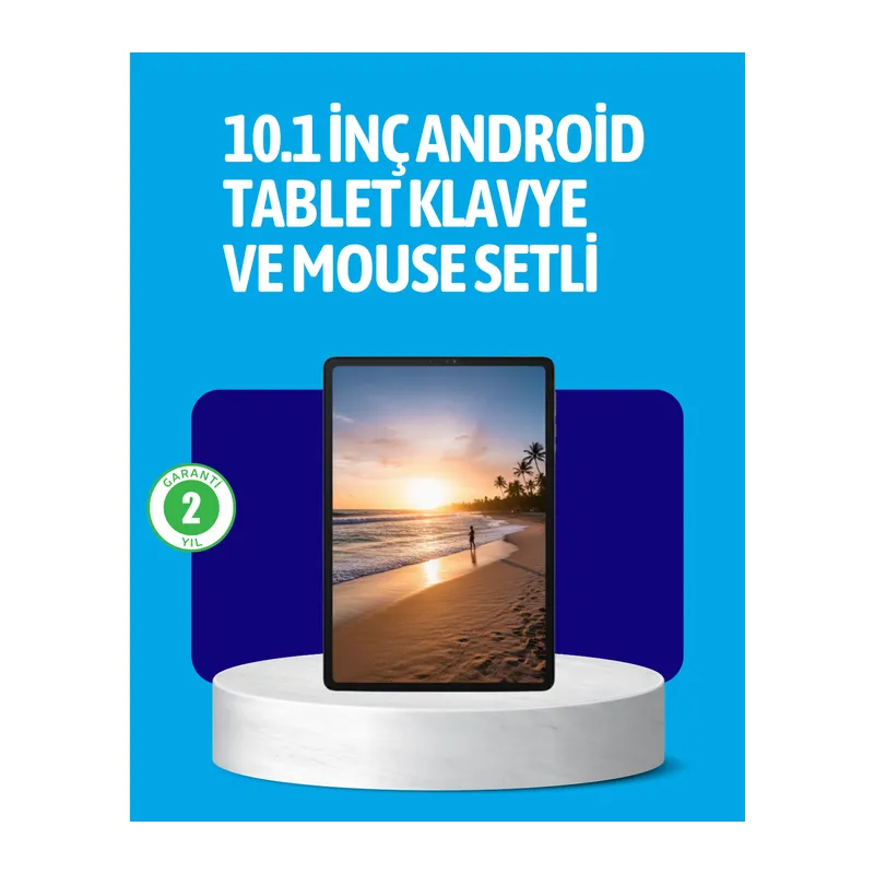 Android 15 Tablet Klavyeli Mouse’lu Profesyonel Set