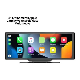 Honda Civic, Jazz, HR-V, CR-V, Nissan Qashqai, Micra, Juke,Uyumlu Kablosuz CarPlay & Android Auto Multimedya – Geri Görüş Kameralı