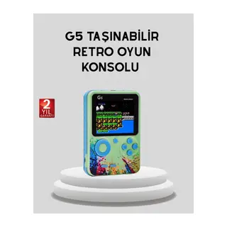 G5 Taşınabilir Retro Game Box 500 Oyunlu Şarjlı Mini Oyun Konsolu