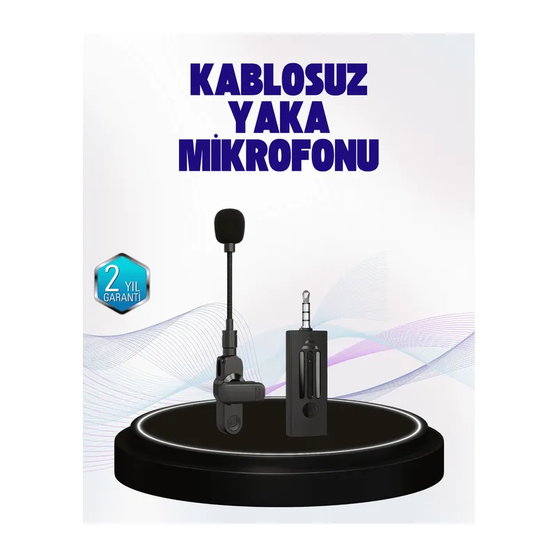 360 Derece Ses Algılamalı Type C Şarjlı Yaka Mikrofonu