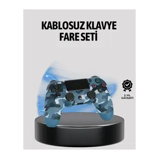Kablosuz PS4 Controller Çift Motorlu Dayanıklı Gamepad