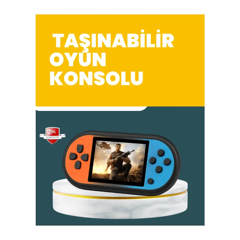 520 Oyunlu Mini Oyun Konsolu HD LCD Ekranlı