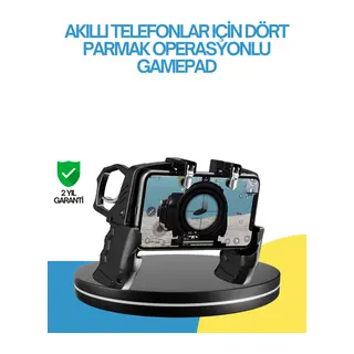 Dört Parmak Destekli Mobil Gamepad Tetikli Oyun Kontrolcüsü
