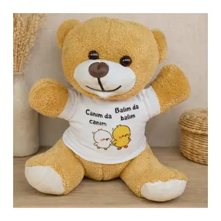 Canım da Canım Balım da Balım Tişörtlü Peluş Ayıcık