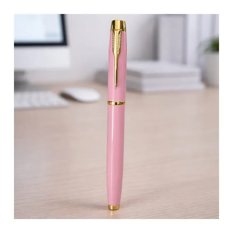 Premium Pembe Metal Roller Kalem