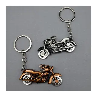 Motor Tasarımlı Metal Anahtarlık - Klasik Motosiklet Modeli