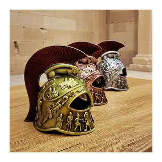 Metal Dekoratif Şövalye Miğferi - Tarihi Tasarım - 10x5 cm