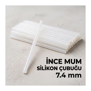 İnce Mum Silikon Çubuğu - 7.4 mm Şeffaf - 1 Kilogram
