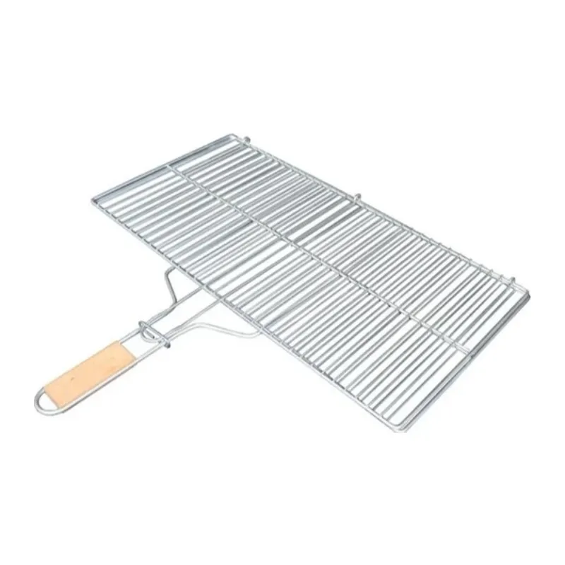 Büyük Boy Mangal Izgarası - 50x30 cm - Ahşap Saplı