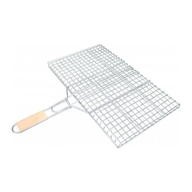 Orta Boy Mangal Izgarası - 40x30 cm - Ahşap Saplı