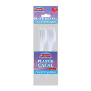 Plastik Çatal Seti - 10'lu Paket - Beyaz Renk - Kullan At Çatal