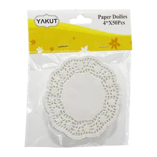 Kağıt Bardak Altlığı Seti - 50'li Paket - Dantel Tasarımlı