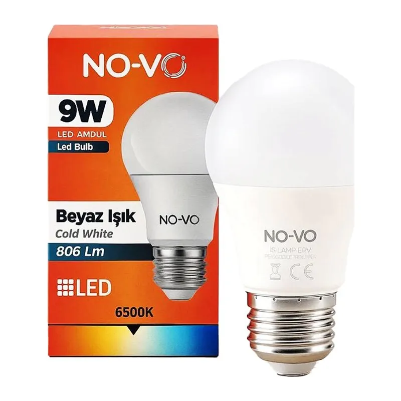 Beyaz Led Ampul - 9W - E27 Duy