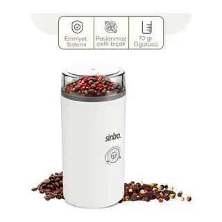 Sinbo Kahve Baharat Öğütücü - 70 gr Çelik Hazne - 2 Bıçaklı