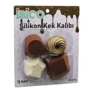 Muffin Kek Kalıbı Seti - 12'li Paket - Karışık Şekilli Set