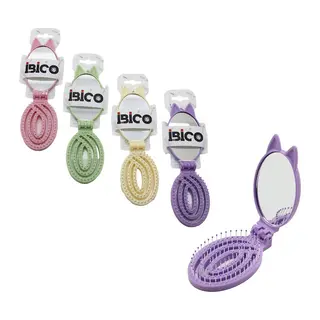 Aynalı Çocuk Tarağı - Katlanır - Oval - Plastik