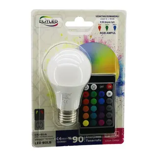 Uzaktan Kumandalı Led Ampul - RGB Renkli - E27 Duy