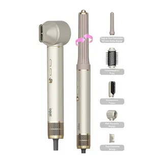 Sinbo Air Brush Saç Şekillendirme Cihazı - 5 Başlıklı - Rose Gold Renk