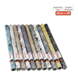 Desenli Folyo Duvar Kağıdı - 2 m x 45 cm - Karışık Desenler - Kendinden Yapışkanlı