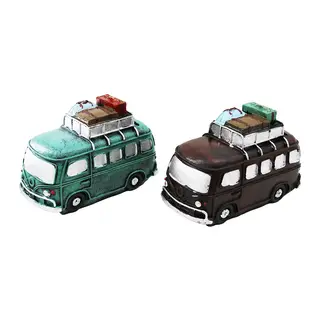 Nostaljik Otobüs Tasarımlı Biblo Kumbara - Dekoratif Model - Reçine