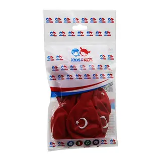 Türk Bayrağı Desenli Balon - 10'lu Paket