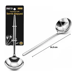Metal Servis Kepçesi - Krom Renk - 24.5 cm