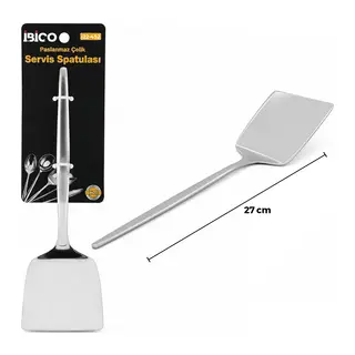 Metal Servis Spatulası - Krom Renk - 27 cm - Paslanmaz Çelik