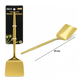 Metal Servis Spatulası - Gold Renk - 27 cm