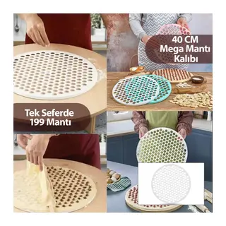 Mega Mantı Kalıbı - 40 cm - 199 Mantı Kapasiteli - Plastik