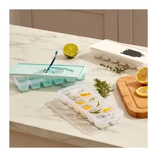 Plastik Buz Kalıbı - Küp Şekilli - Kapaklı