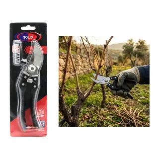 Çelik Bağ Makası - Geniş Ağızlı - Yedek Yaylı - 200 mm